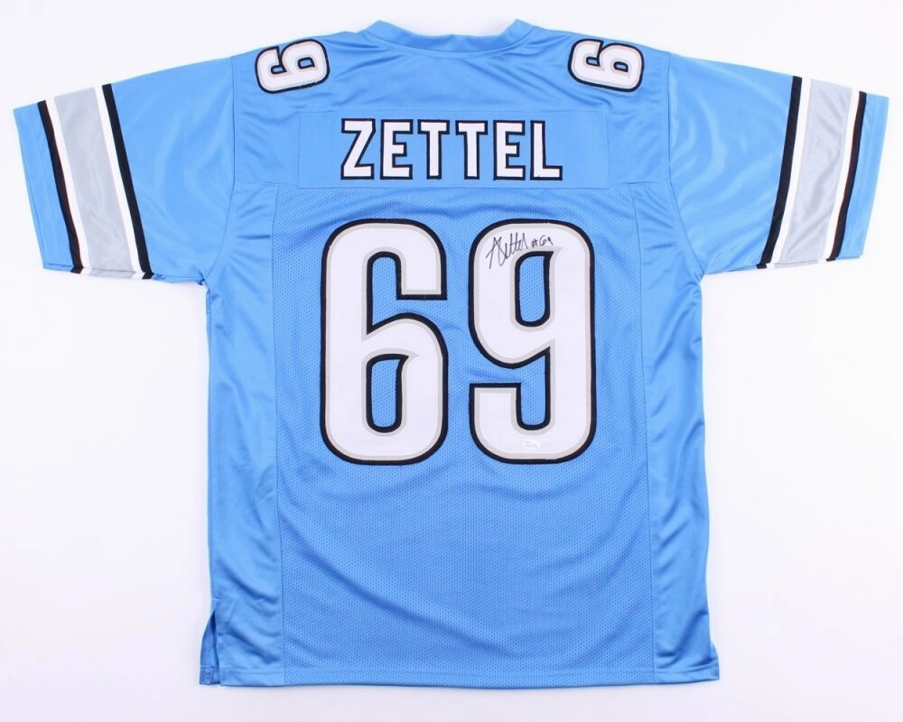 Anthony Zettel Signed Detroit Lions Jersey (JSA COA) Star Defensive End