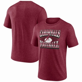 Arizona Cardinals NFL Fanatics Extreme Tackle Tri-Blend T-Shirt - Heather Cardinal