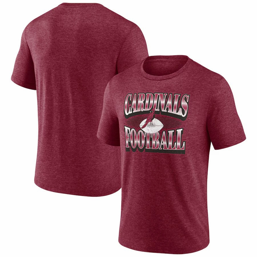 Arizona Cardinals NFL Fanatics Extreme Tackle Tri-Blend T-Shirt - Heather Cardinal