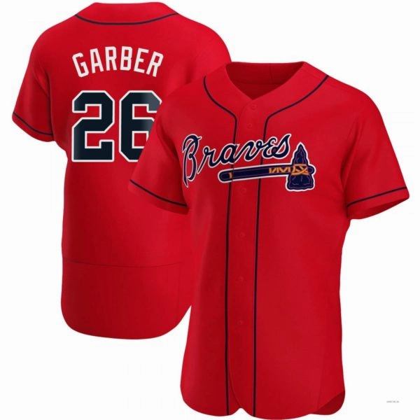 Atlanta Braves #26 Gene Garber Red Alternate Jersey Stitches Baseball Jerseys