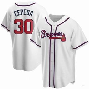 Atlanta Braves #30 Orlando Cepeda White Home Jersey Stitches Baseball Jerseys
