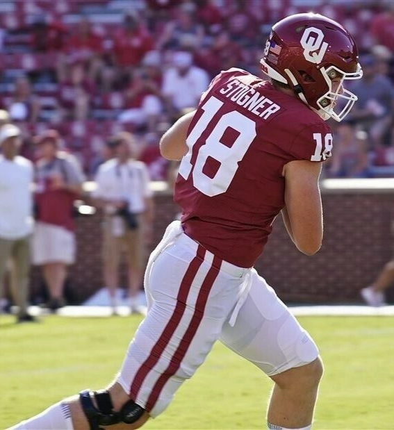 Austin Stogner Signed Oklahoma Sooners Jersey (Beckett) Junior Tight End