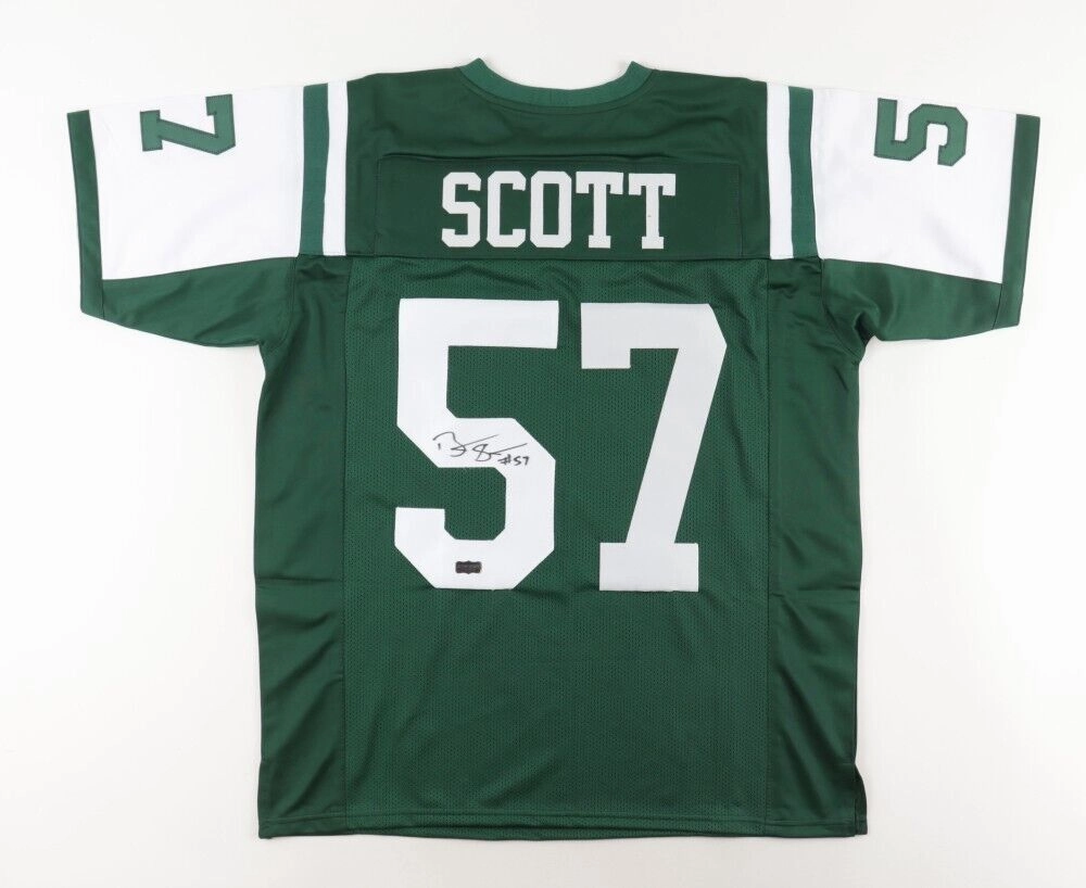 Bart Scott Signed New York Jets Jersey (Radtke COA) 2006 Pro Bowl Linebacker