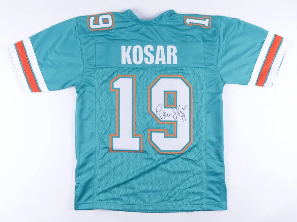 Bernie Kosar Signed Dolphins Teal Home Jersey (JSA COA) 2xPro Bowl / U of Miami