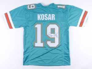 Bernie Kosar Signed Dolphins Teal Home Jersey (JSA COA) 2xPro Bowl / U of Miami