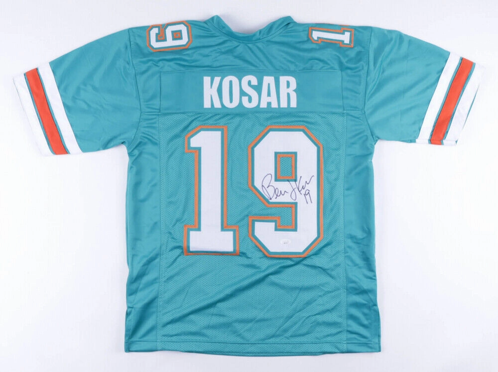 Bernie Kosar Signed Dolphins Teal Home Jersey (JSA COA) 2xPro Bowl / U of Miami
