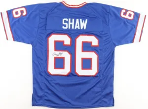Billy Shaw Signed Buffalo Bills Jersey Inscr HOF 99 (JSA) 8AFL All-Star Lineman