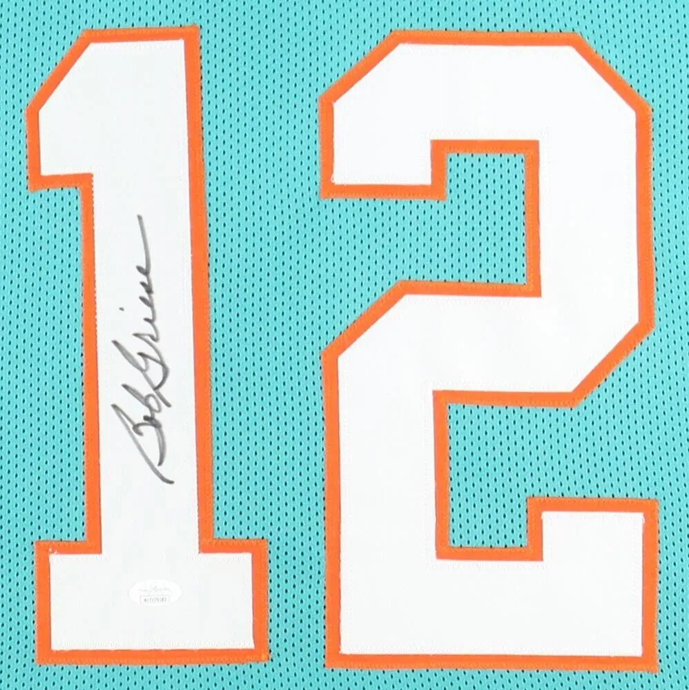 Bob Griese Signed Miami Dolphins 35"x43" Framed Jersey (JSA) 2xSuper Bowl Champ