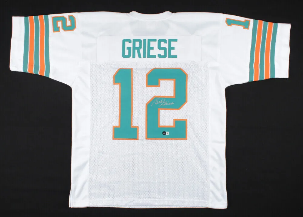 Bob Griese Signed Miami Dolphins Jersey (Beckett Hologram) 2Super Bowl Champion