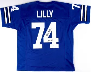 Bob Lilly Signed Dallas Cowboys Jersey Inscribed "HOF 80" (JSA COA)