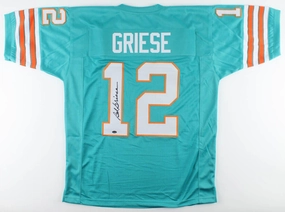 Bob Griese Signed Miami Dolphins Jersey (Schwartz COA) / 2Super Bowl Champion