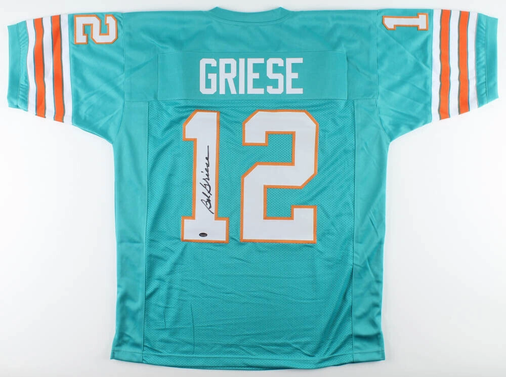 Bob Griese Signed Miami Dolphins Jersey (Schwartz COA) / 2Super Bowl Champion