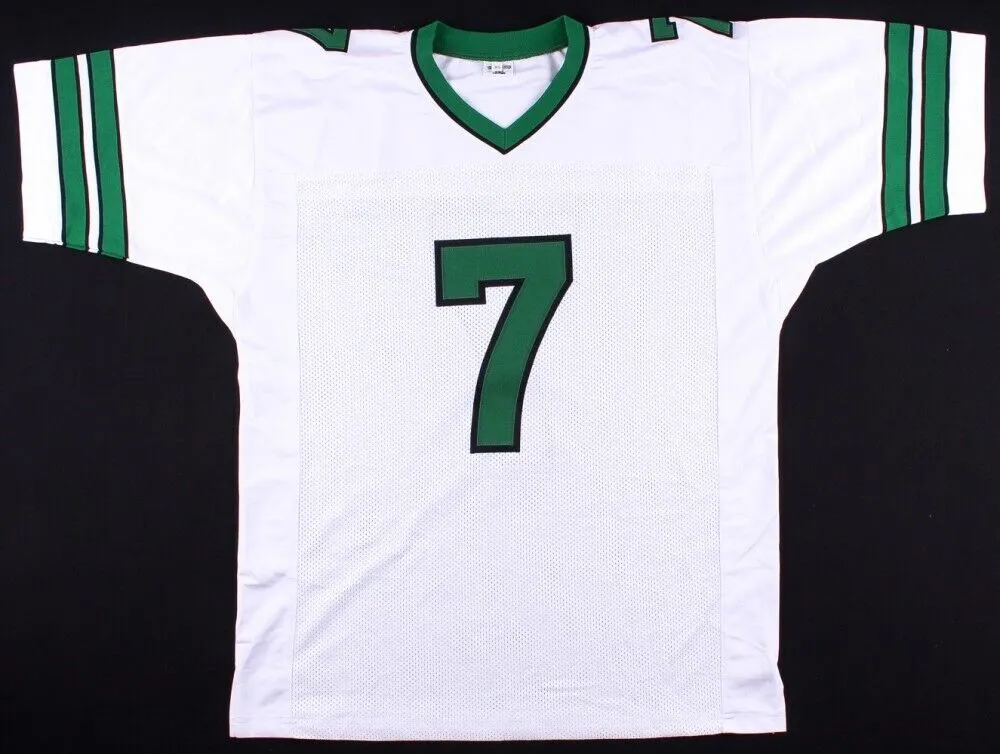 Boomer Esiason Signed New York Jets Green Jersey (JSA COA)4xPro Bowl Quarterback