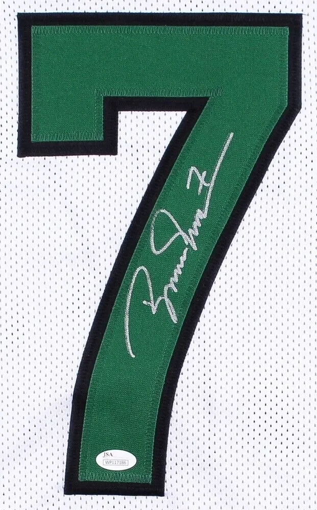 Boomer Esiason Signed New York Jets Green Jersey (JSA COA)4xPro Bowl Quarterback