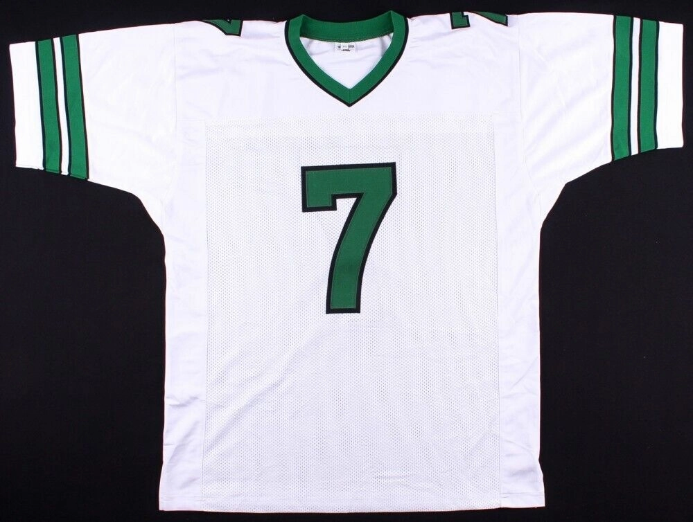 Boomer Esiason Signed New York Jets Green Jersey (JSA COA)4xPro Bowl Quarterback