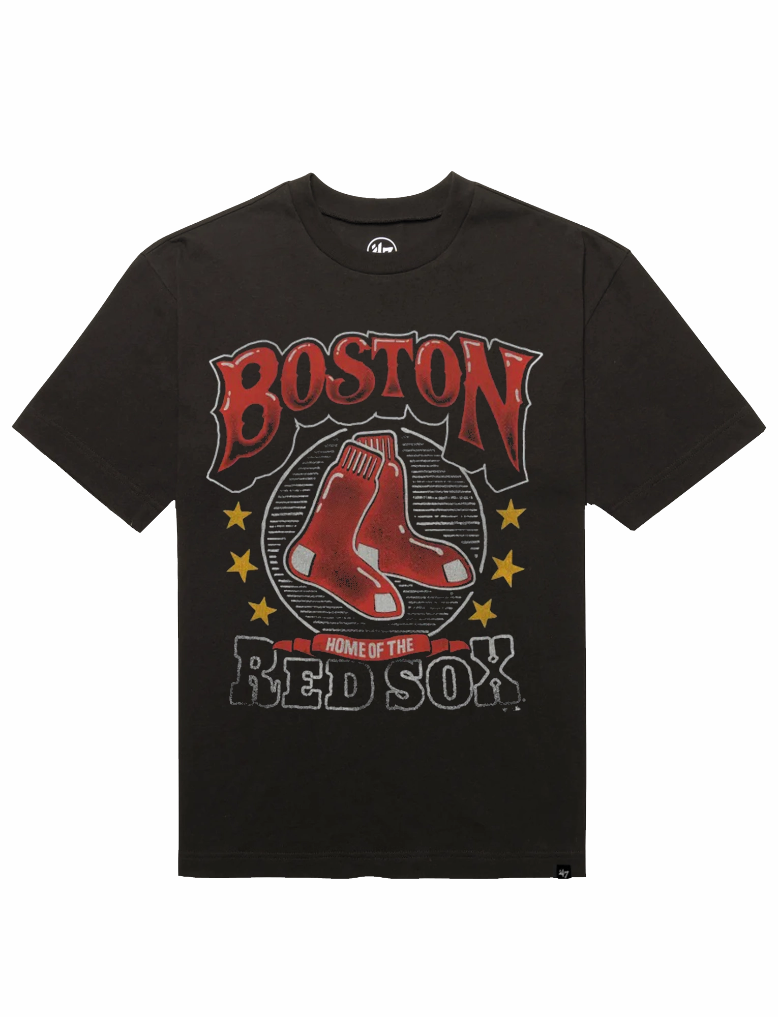 Boston Red Sox '47 MLB Throwback Vintage Foundation T-Shirt - Carbonite