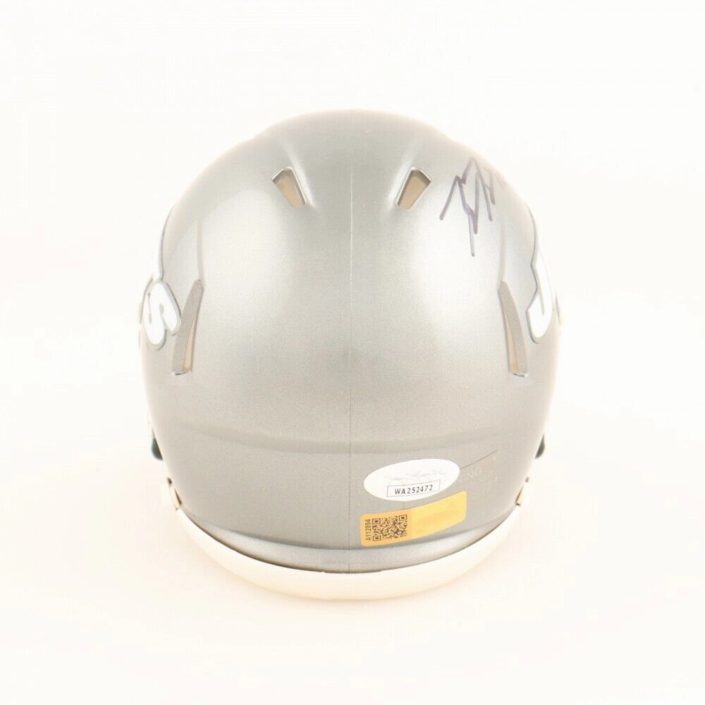 Braxton Berrios Signed New York Jets Flash Speed Mini Helmet (JSA & Players Ink)
