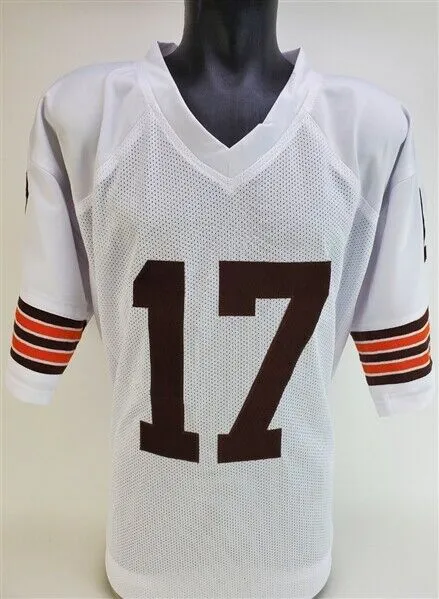 Brian Sipe Signed Cleveland Browns White Jersey (Beckett) Browns Q.B. 19741983