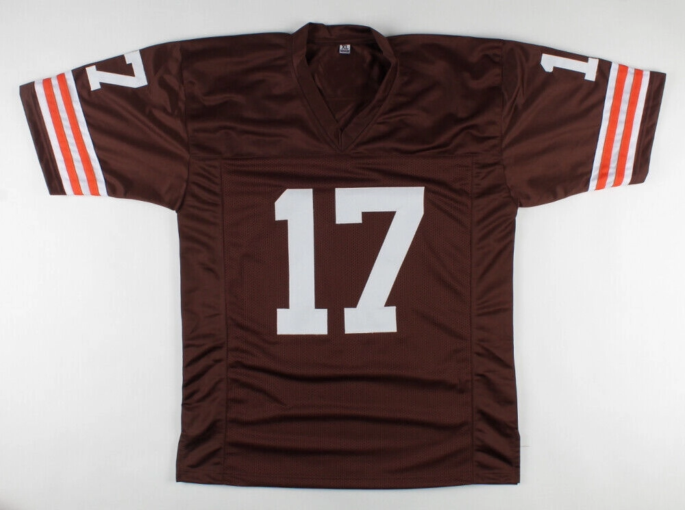 Brian Sipe Signed Cleveland Browns Jersey (Beckett Hologram) Browns QB 19741983