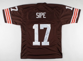 Brian Sipe Signed Cleveland Browns Jersey (Beckett Hologram) Browns QB 19741983