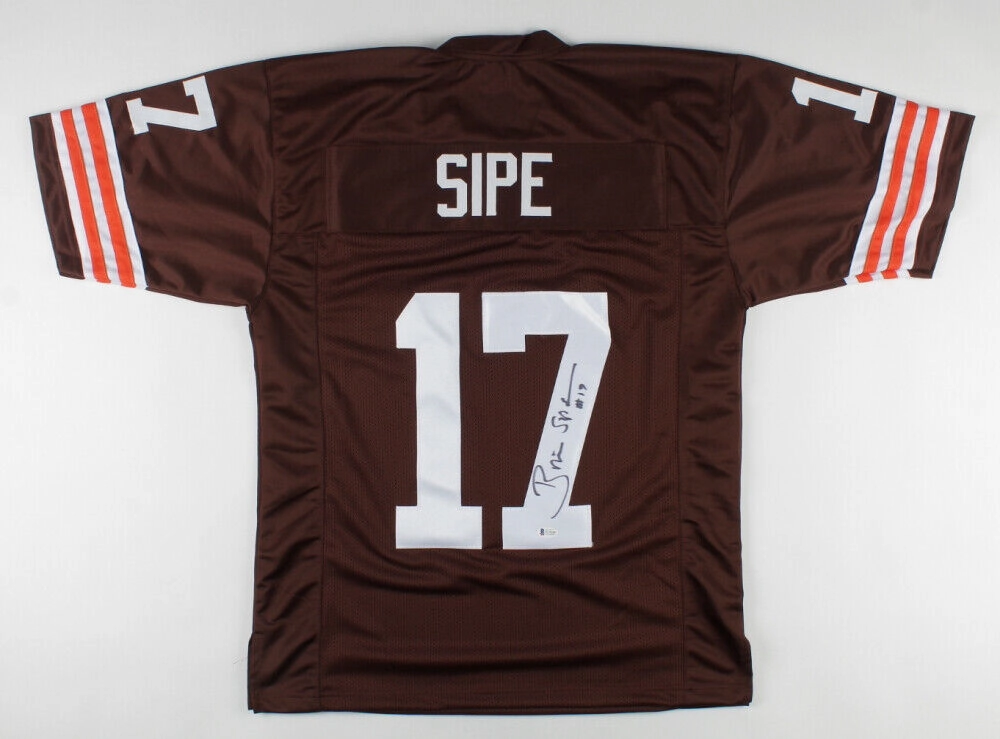 Brian Sipe Signed Cleveland Browns Jersey (Beckett Hologram) Browns QB 19741983