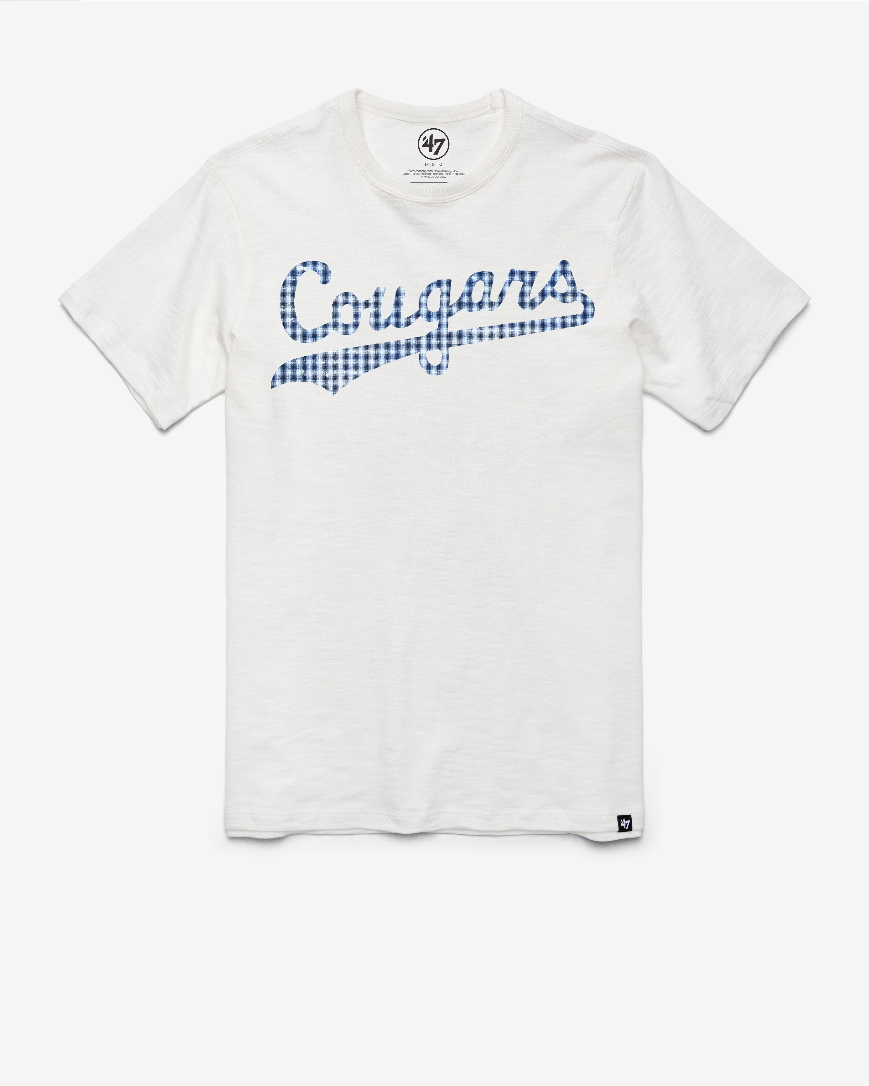 BRIGHAM YOUNG COUGARS VINTAGE GRIT WORDMARK '47 SCRUM TEE
