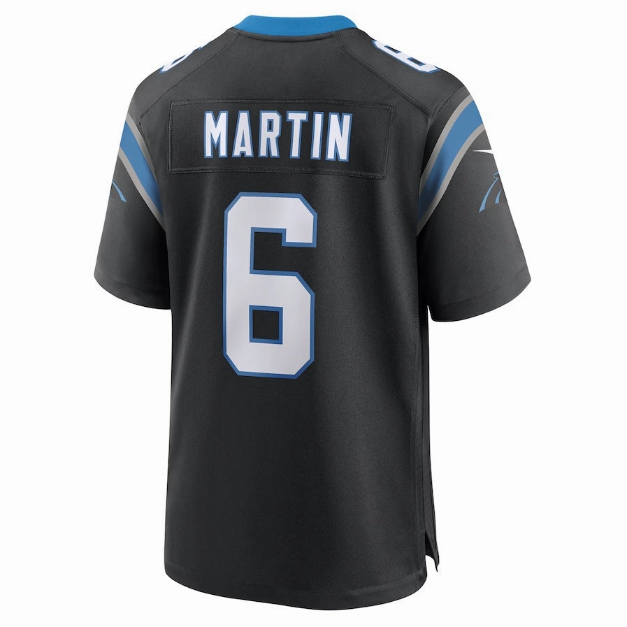 C.Panthers #6 Sam Martin Black Team Game  Stitched American Football Jerseys