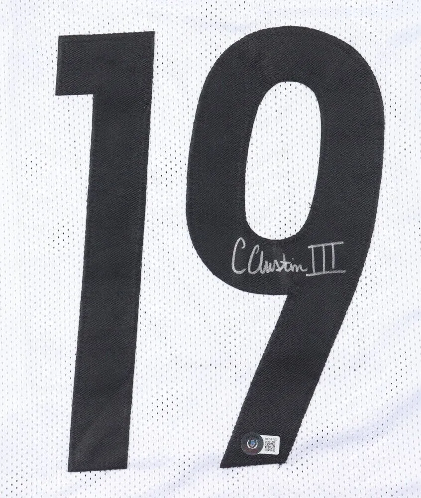 Calvin Austin III Signed Pittsburgh Steelers Jersey (Beckett) 2022 Draft Pck W.R