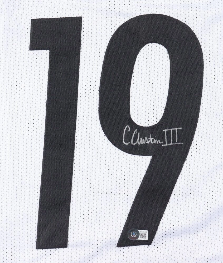 Calvin Austin III Signed Pittsburgh Steelers Jersey (Beckett) 2022 Draft Pck W.R