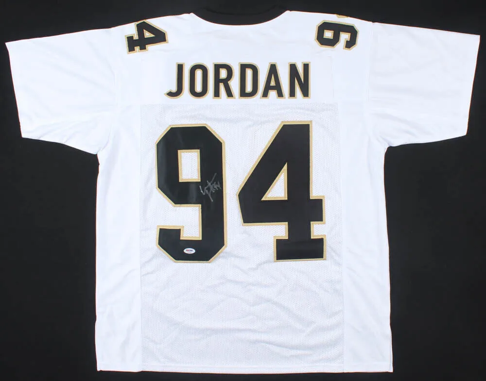 Cameron Jordan Signed New Orleans Saints White Jersey (PSA Holo) 3Pro Bowl D.E.
