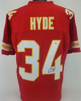 Carlos Hyde Signed Kansas City Chiefs Jersey (PSA) former Ohio State Buckeyes RB