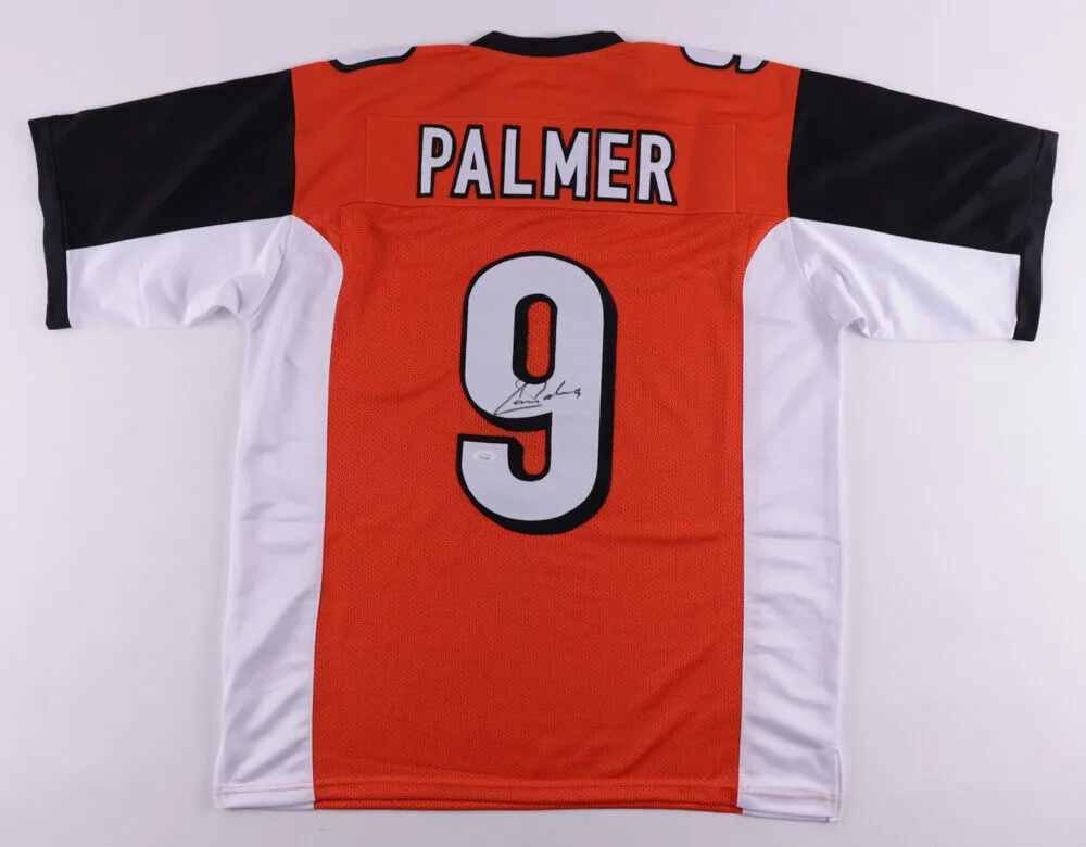 Carson Palmer Signed Bengals Jersey (JSA COA) Cincinnati's 3Pro Bowl Q.B.