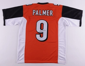 Carson Palmer Signed Bengals Jersey (JSA COA) Cincinnati's 3Pro Bowl Q.B.