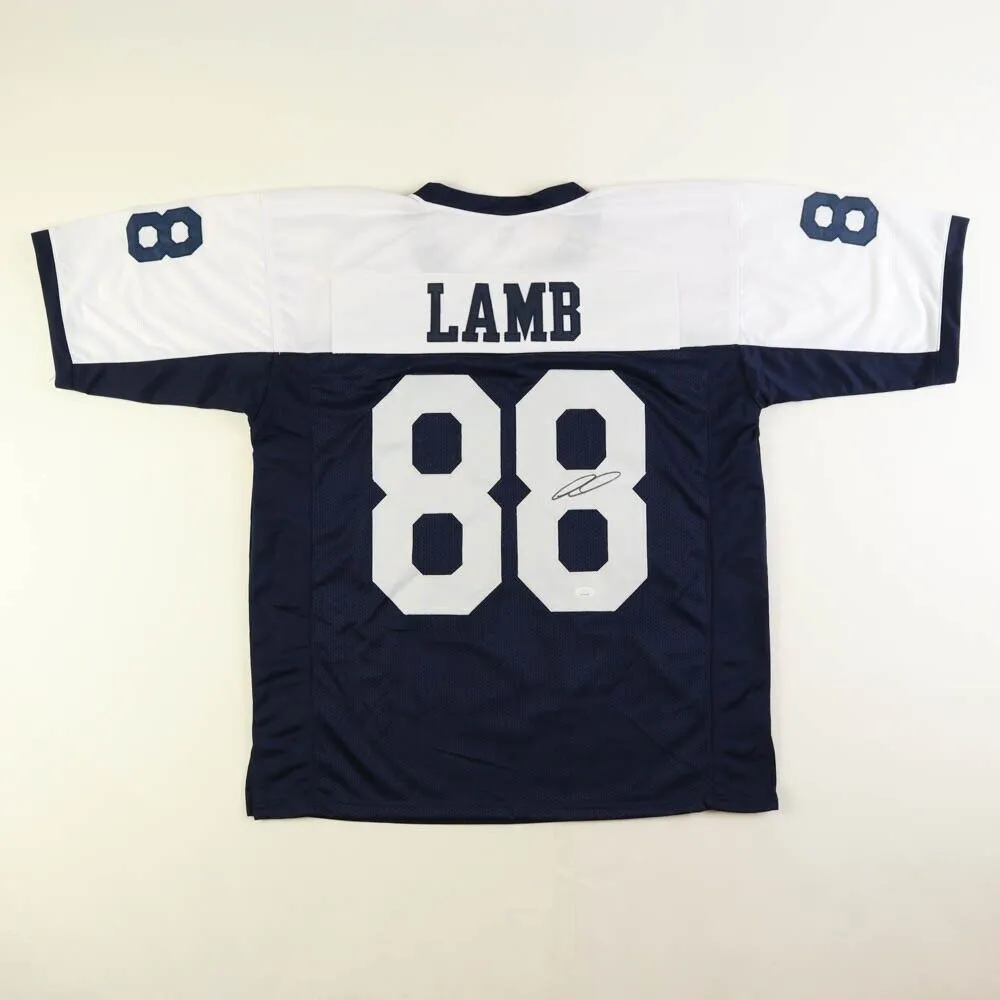 CeeDee Lamb Signed Dallas Cowboys Throwback Jersey (JSA COA) 2020 1st Round Pick
