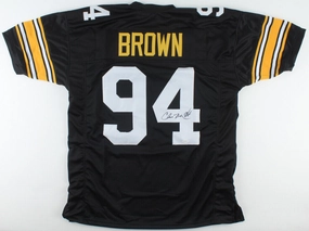 Chad Brown Signed Pittsburgh Steelers Jersey (TSE Hologram) 3Pro Bowl Linebackr