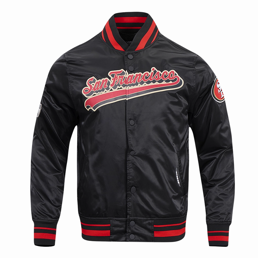 CHAMARRA DE SATN NHL CHICAGO BLACKHAWKS SCRIPT TAIL