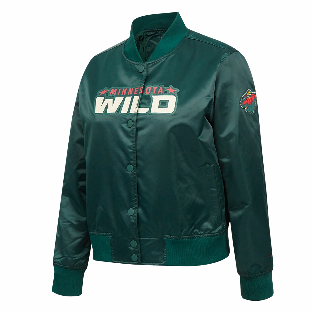 CHAMARRA DE SATN NHL MINNESOTA WILD CLASSIC CHENILLE PARA MUJER