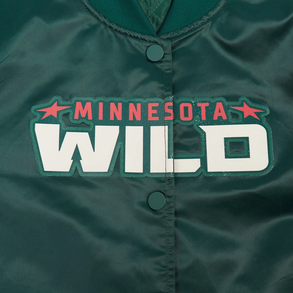 CHAMARRA DE SATN NHL MINNESOTA WILD CLASSIC CHENILLE PARA MUJER