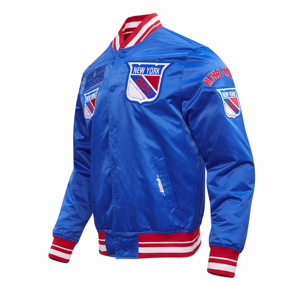 CHAMARRA DE SATN NHL NEW YORK RANGERS RETRO CLASSICS