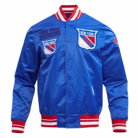 CHAMARRA DE SATN NHL NEW YORK RANGERS RETRO CLASSICS