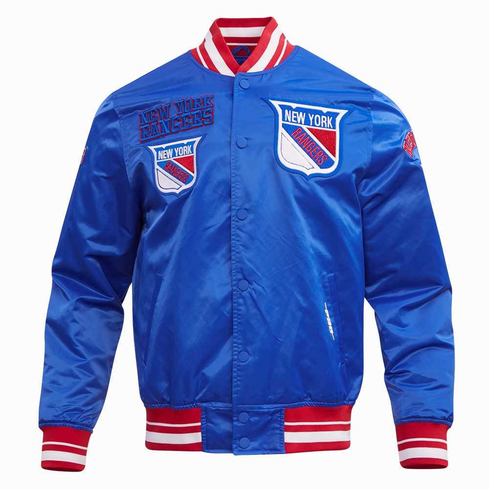 CHAMARRA DE SATN NHL NEW YORK RANGERS RETRO CLASSICS