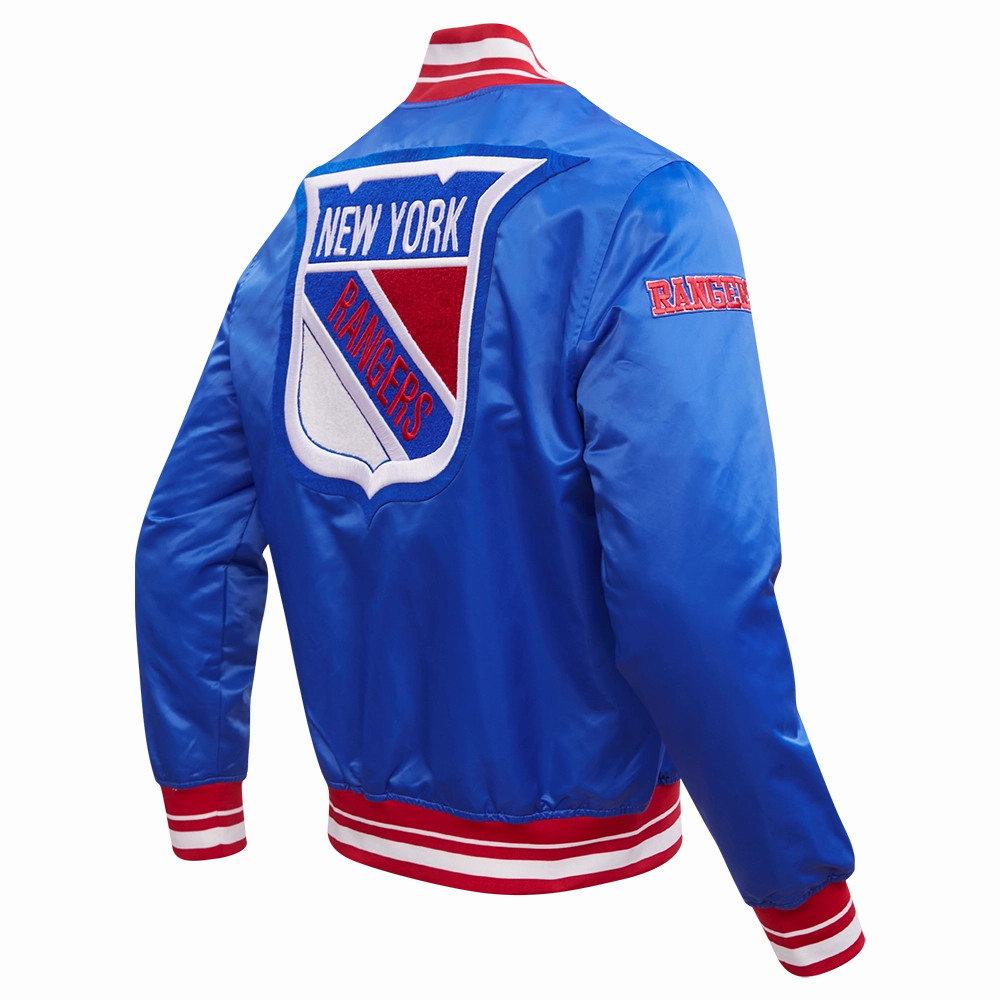 CHAMARRA DE SATN NHL NEW YORK RANGERS RETRO CLASSICS