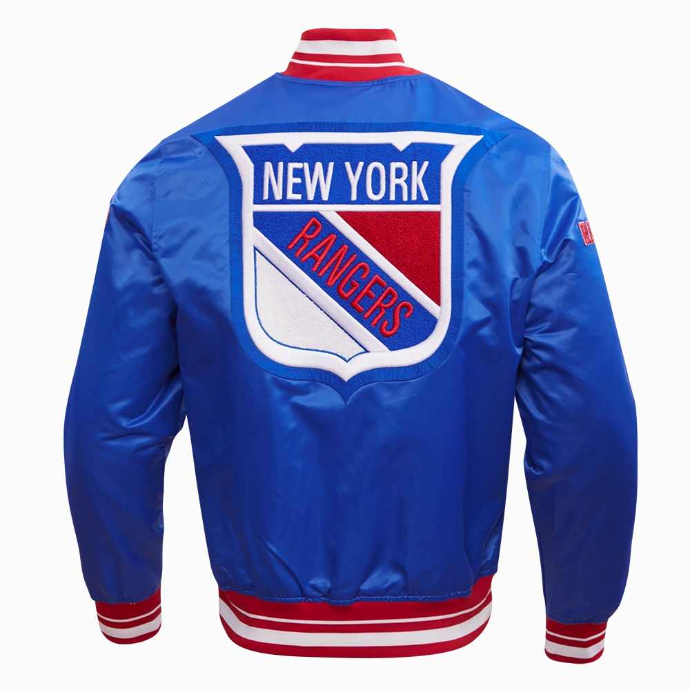 CHAMARRA DE SATN NHL NEW YORK RANGERS RETRO CLASSICS