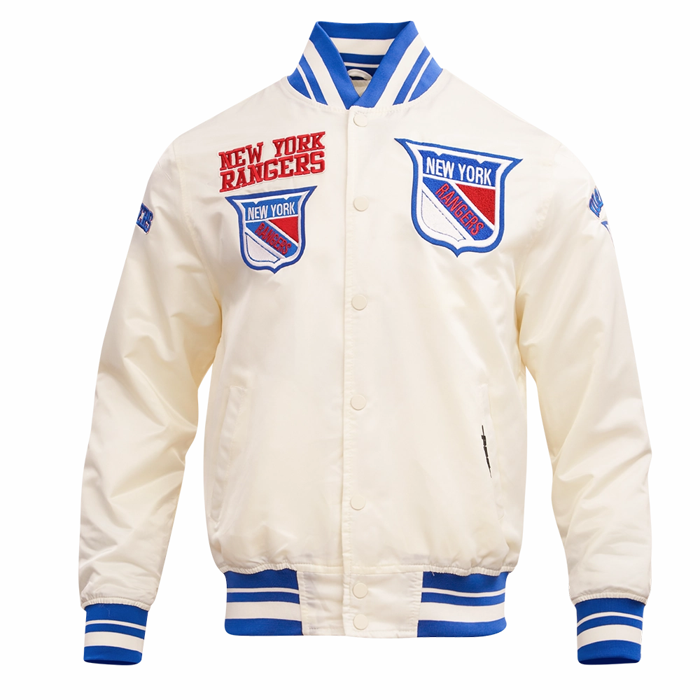 CHAMARRA DE SATN NHL NEW YORK RANGERS RETRO CLASSICS
