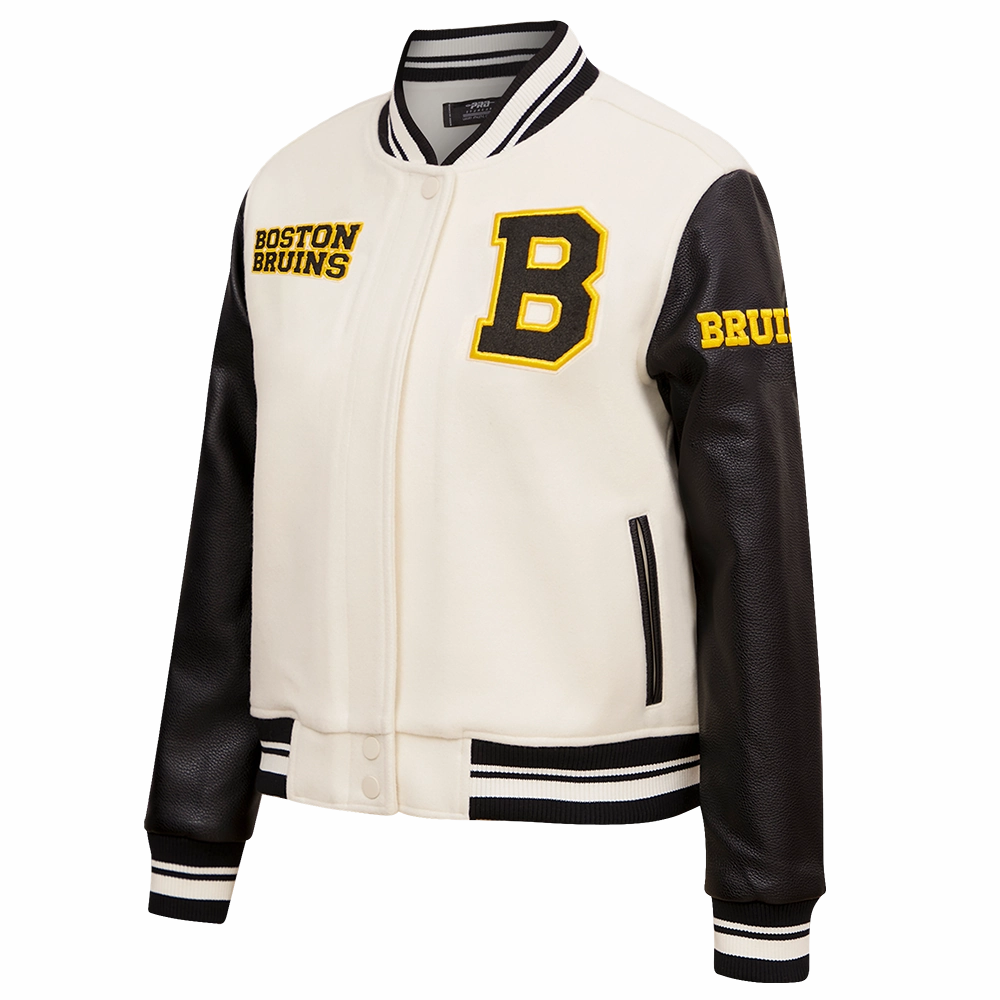 CHAMARRA UNIVERSITARIA NHL BOSTON BRUINS RETRO CLASSICS PARA MUJER