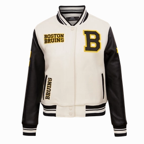CHAMARRA UNIVERSITARIA NHL BOSTON BRUINS RETRO CLASSICS PARA MUJER