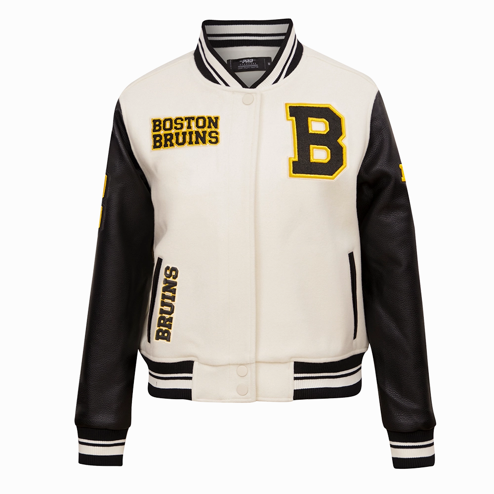 CHAMARRA UNIVERSITARIA NHL BOSTON BRUINS RETRO CLASSICS PARA MUJER