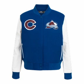 CHAMARRA UNIVERSITARIA NHL COLORADO AVALANCHE CLASSIC CHENILLE PARA MUJER