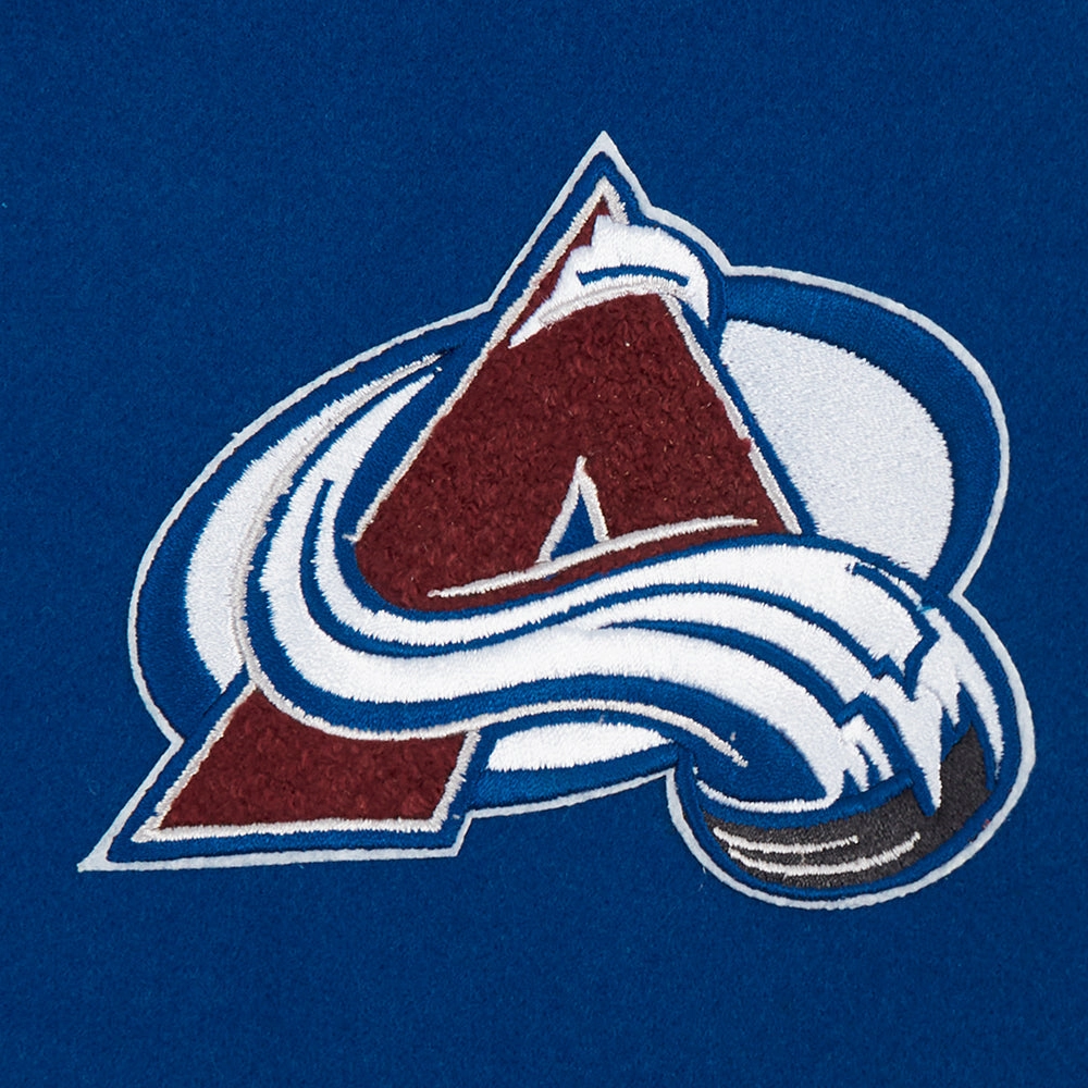 CHAMARRA UNIVERSITARIA NHL COLORADO AVALANCHE CLASSIC CHENILLE PARA MUJER