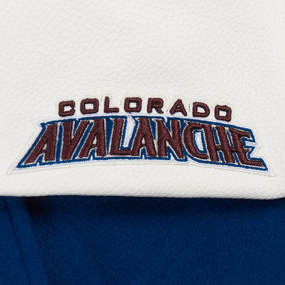 CHAMARRA UNIVERSITARIA NHL COLORADO AVALANCHE CLASSIC CHENILLE PARA MUJER